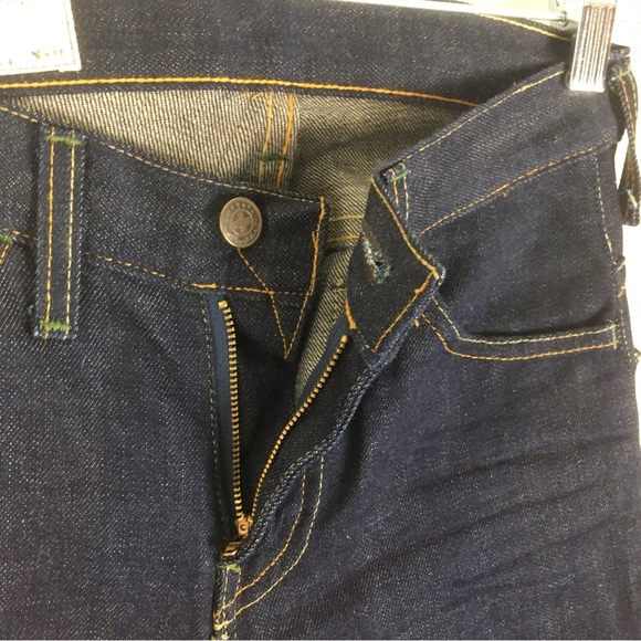 Imogen + Willie Flare Leg High Rise Denim Jeans in Dark Blue Wash - Picture 4 of 9